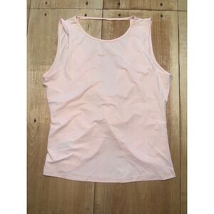 SHEIN Curve Light Pink Twist Front Athletic Tank Top 0XL